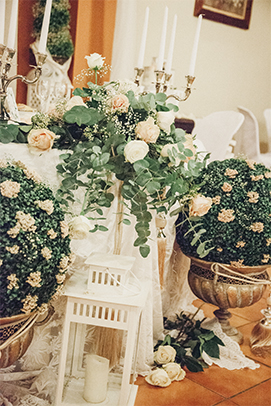 Decoracion mesa presidencial en interior