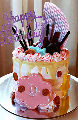 Tarta de cumpleaños colirida