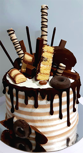 Tarta de pastelitos de chocolate