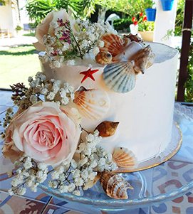 Tarta con motivos marineros