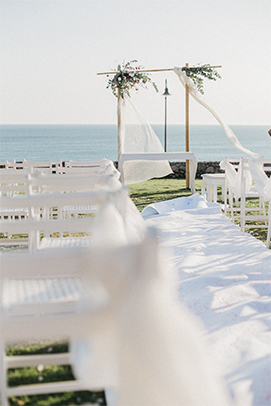 Boda ceremonia en exterior