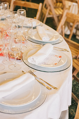 Cubierto mesa de invitados