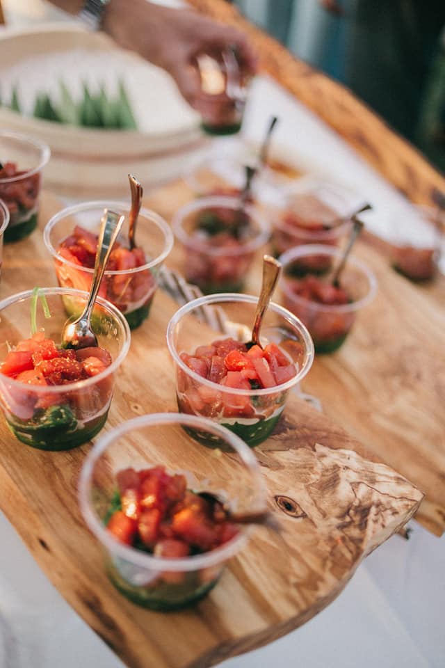 aperitivo en evento empresarial en Finca Alboreá